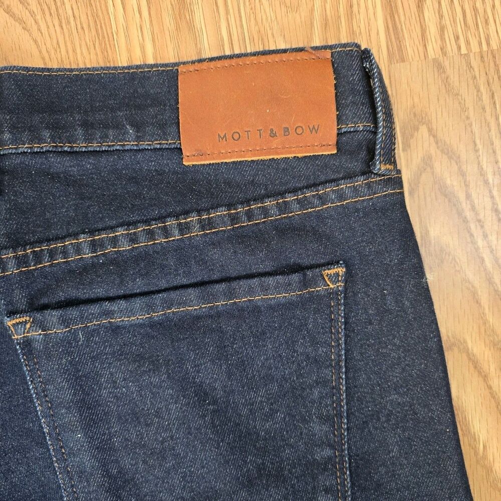 Mott & Bow Oliver Slim Fit Stretch Denim Jeans Mens 36x30 Dark Wash Excellent - Picture 6 of 10